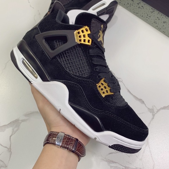 jordan 4 retro black and gold